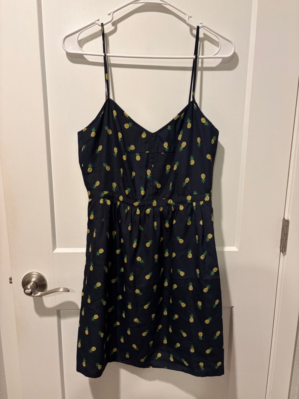 J. Crew Navy Pineapple Print Dress